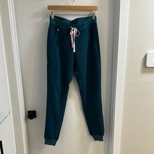 Figs mid-rise teal zamora jogger scrub pants, small *tall
